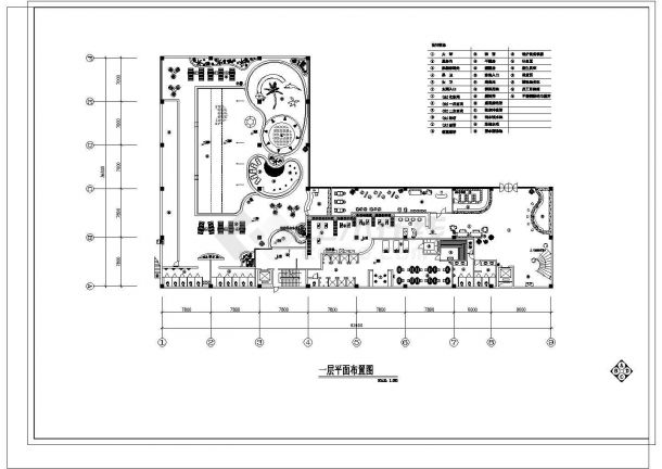 一套实用的洗浴中心平面布置图