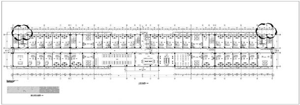 大型百米产业园办公楼建筑施工cad图纸-图二