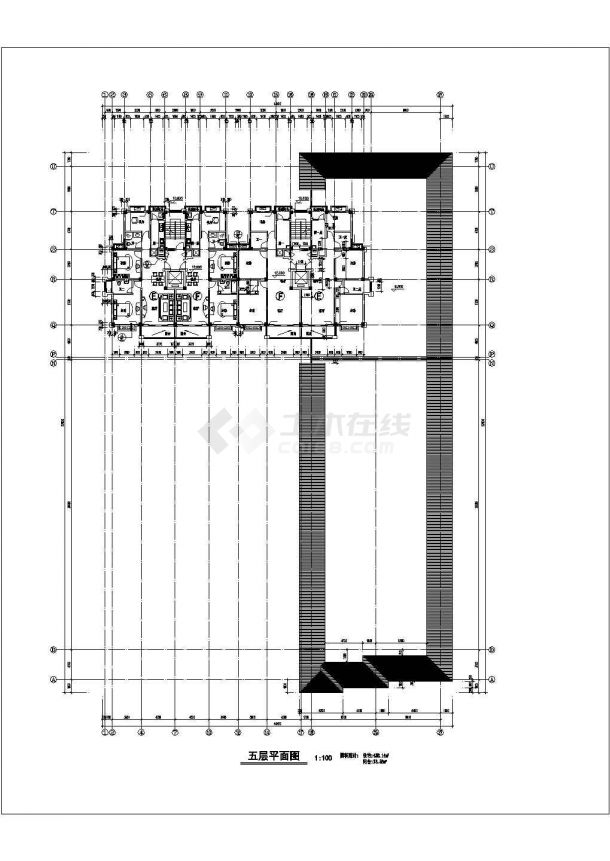 徐州晨苑花园小区11+各阁楼商住楼建筑设计CAD设计图（1-5层为商用）-图二