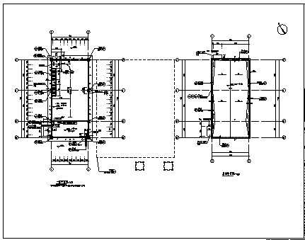 食堂设计_某市汽车科技产业园某单层带地下室框架结构食堂建筑施工cad图纸-图二