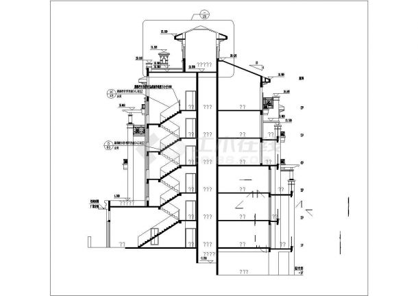 标准层楼梯间平面图-图二