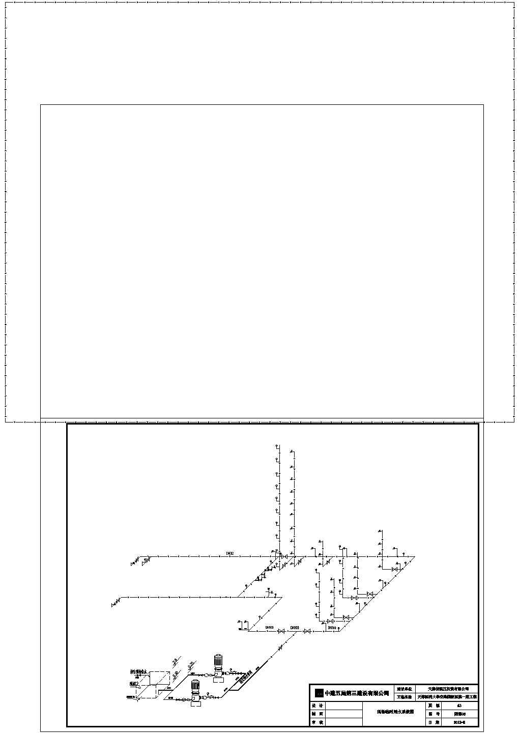 国际医院工程临时用水方案cad非常标准图纸