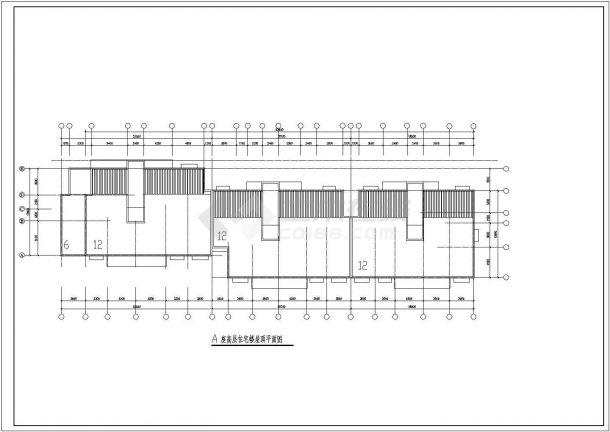 南京小高层住宅方案设计cad图(含平立剖面图，共四张)-图一