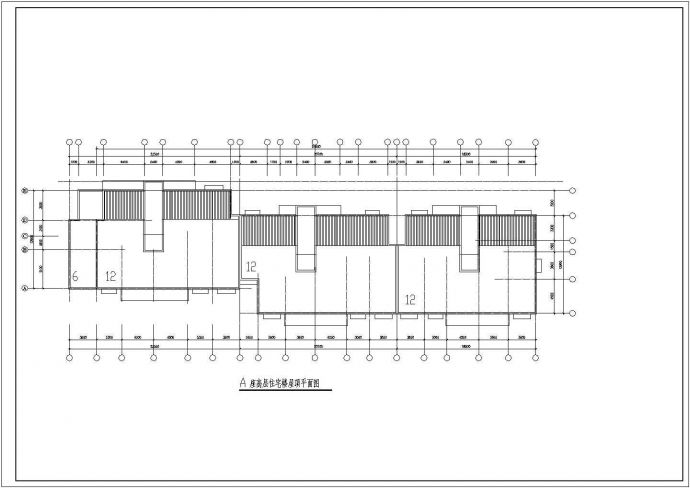 南京小高层住宅方案设计cad图(含平立剖面图，共四张)_图1