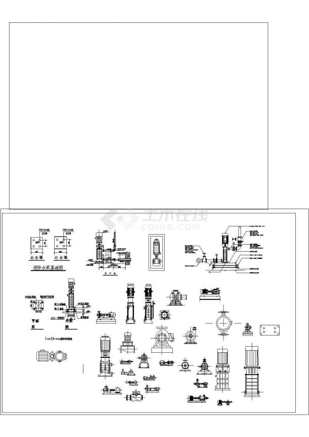 水泵图块cad图纸设计-图二