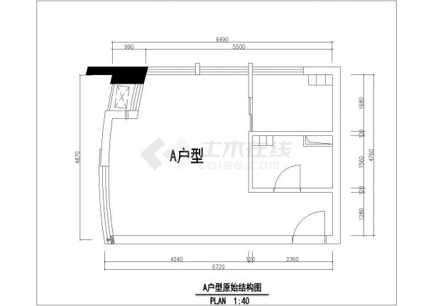 上海市文山花园小区经典户型内部全套装修设计CAD设计图-图一