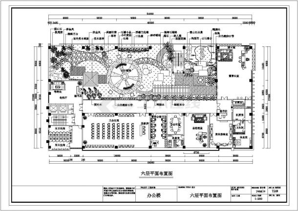 全新某房地产公司屋顶花园平面布置图-图一