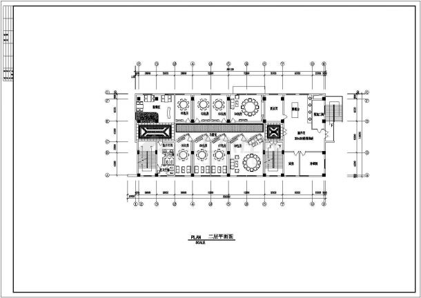  [Nantong] Detailed decoration construction design cad drawing of a Chinese restaurant in a pedestrian street - Figure 1
