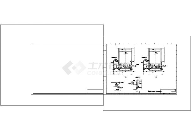 电厂循环水泵房安装cad图纸设计-图二