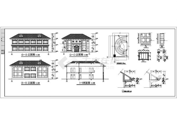 某高级小区高层私人住宅楼建筑方案设计施工CAD图纸-图二