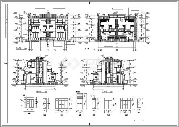 某市郊中高档居住别墅建筑全套方案设计施工CAD图纸-图一