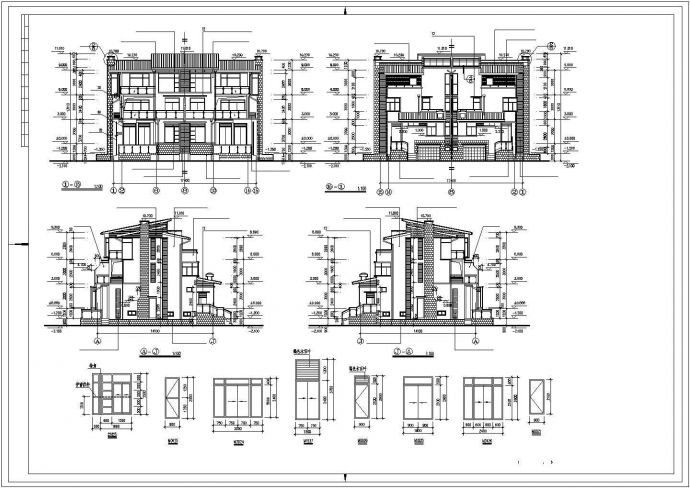 某市郊中高档居住别墅建筑全套方案设计施工CAD图纸_图1