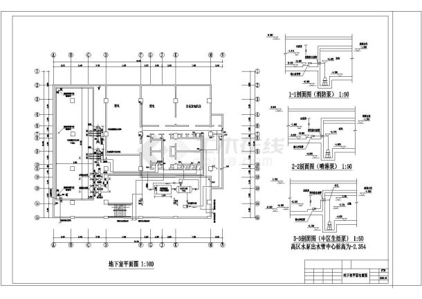 某集团中心高层酒店给排水全套图-图二