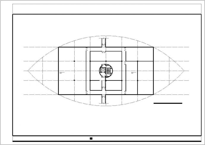 440平米高的景观观光塔全套平立剖面设计CAD图纸_图1