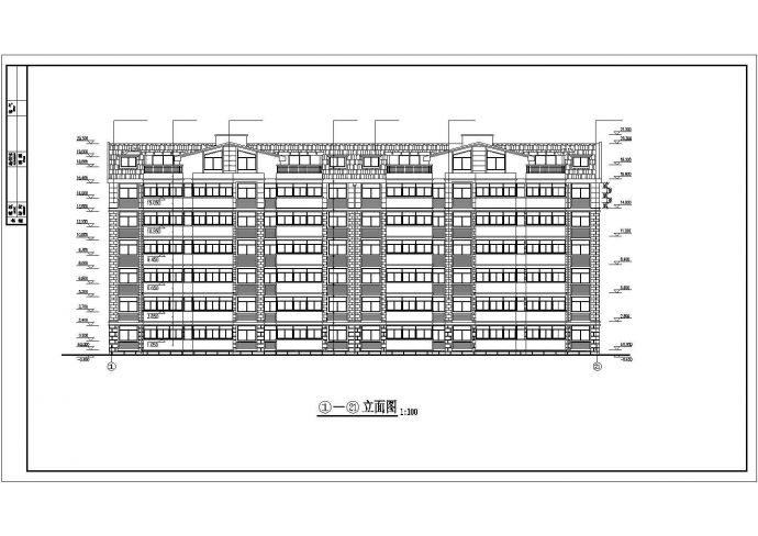 东莞某现代化小区3900平米6层框架结构住宅楼建筑设计CAD图纸_图1