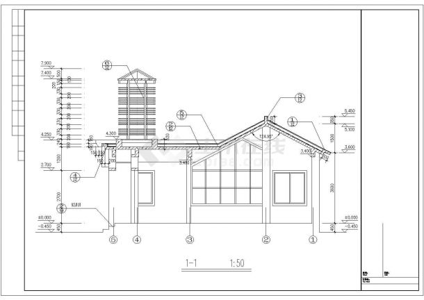 某现代度假景区私人别墅建筑全套方案设计施工CAD图纸-图二