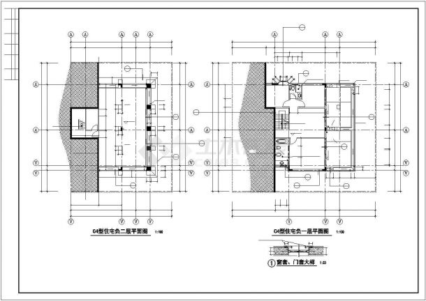 某现代度假区私人小别墅建筑全套方案设计施工CAD图纸-图一