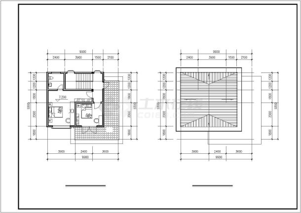 某度假风景区现代私人小康别墅建筑全套方案设计施工CAD图纸-图二