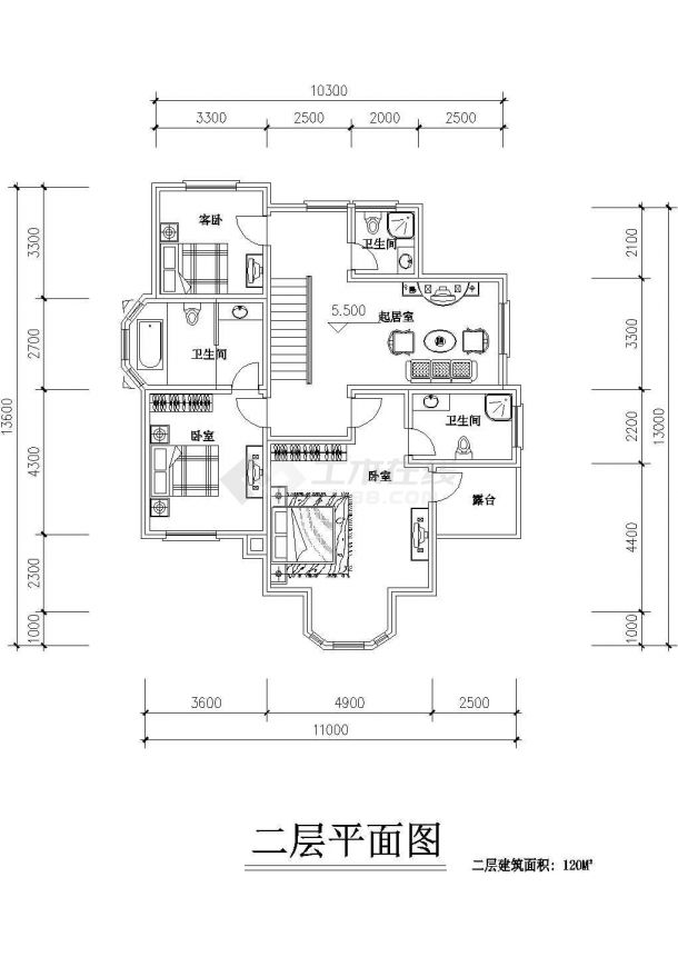 某度假风景区现代联拼别墅建筑全套方案设计施工CAD图纸-图二