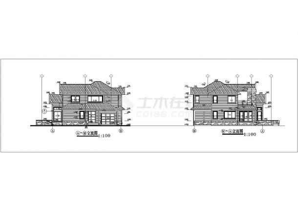 某度假风景区现代别墅建筑全套方案设计施工CAD图纸-图二