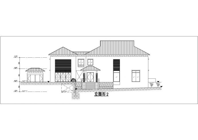 某假日风景区新潮别墅建筑方案设计施工CAD图纸_图1