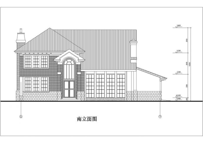某假日风景区新潮多层别墅建筑方案设计施工CAD图纸_图1