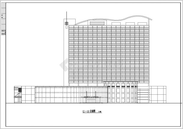 1.4万平米18层框剪结构商务大酒店平立剖面设计CAD图纸-图二