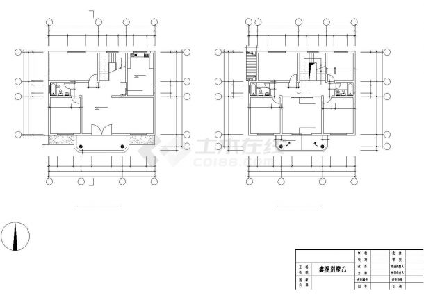 某假日风景区豪华多层别墅建筑方案设计施工CAD图纸-图一