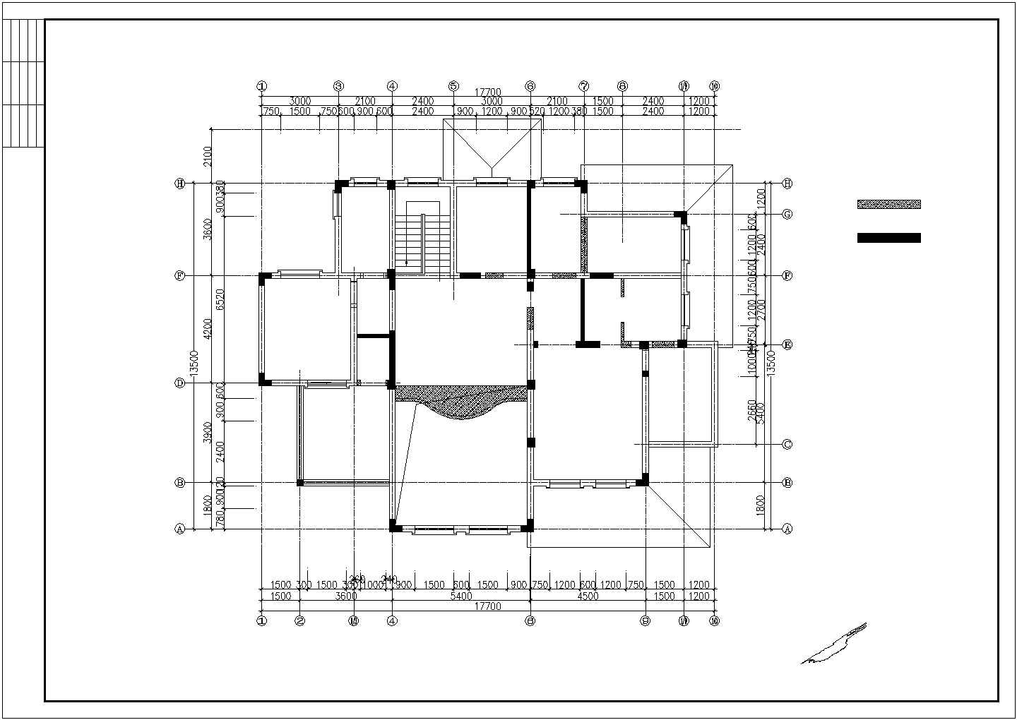 某市郊花园式现代欧式别墅建筑方案设计施工CAD图纸