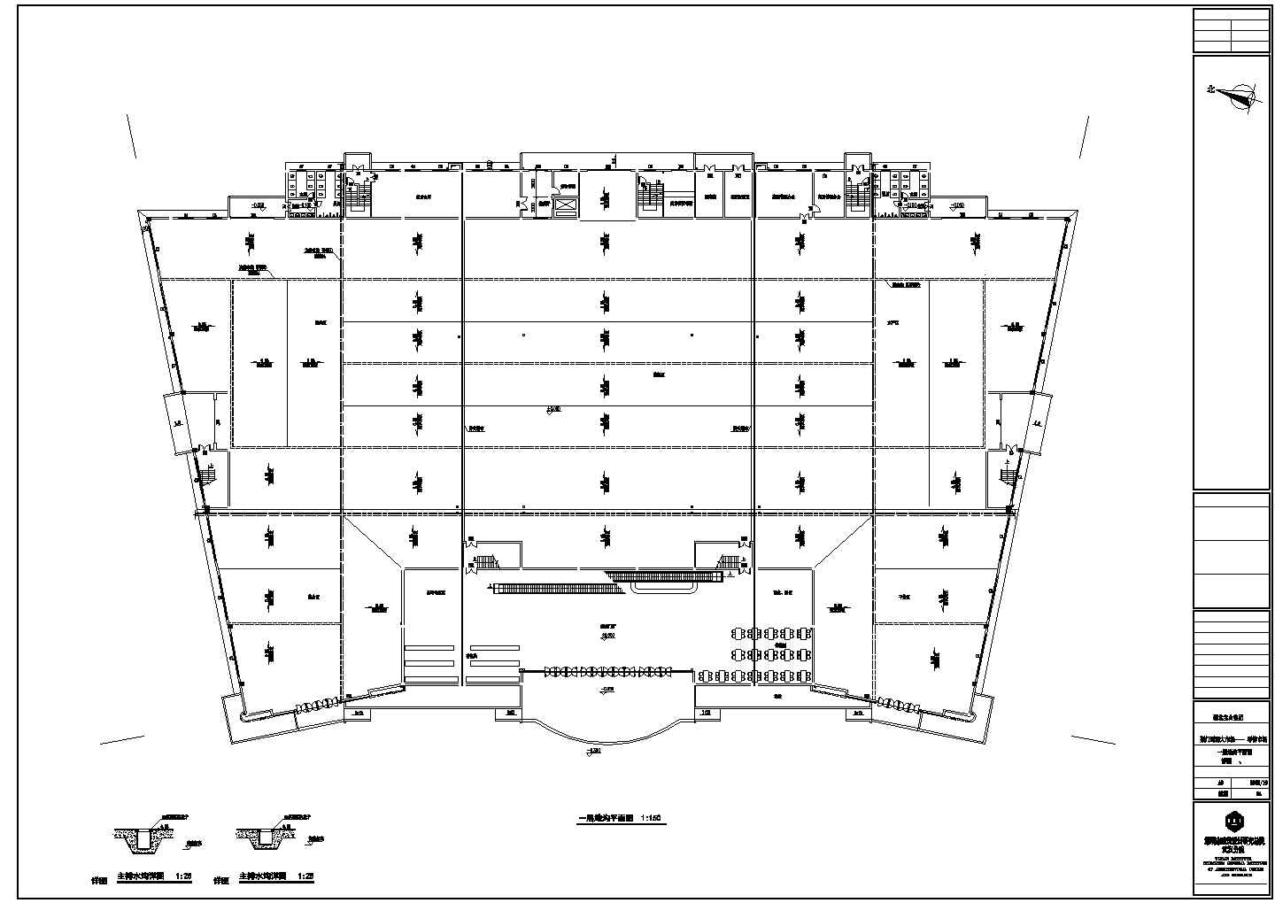 杭州某社区2100平米2层框架结构连锁超市平立剖面设计CAD图纸