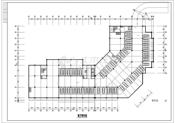 济南市某商业街9层商务大酒店全套平面设计CAD图纸-图二