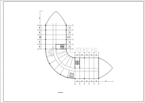 保定市某休闲度假区8层框架结构商务酒店平立面设计CAD图纸-图一