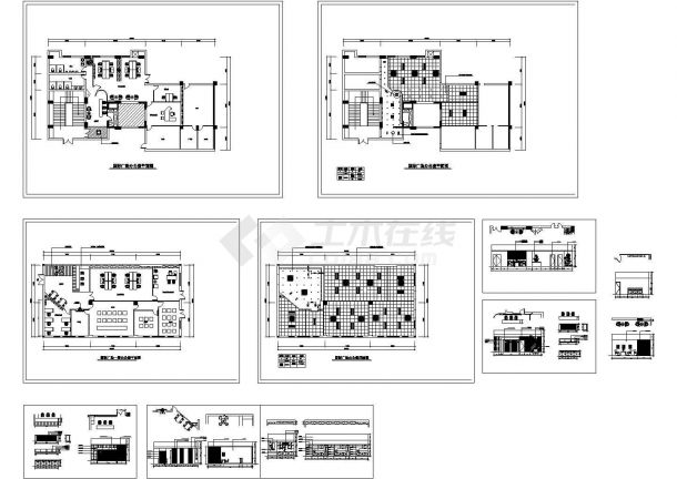 广东某知名国际广场装修设计CAD全套图纸-图一