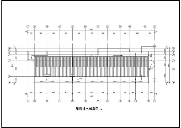 上海某工厂1900平米2层砖混结构办公宿舍楼建筑设计CAD图纸_图1