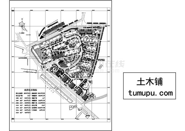 多层小区规划图纸CAD图-图一