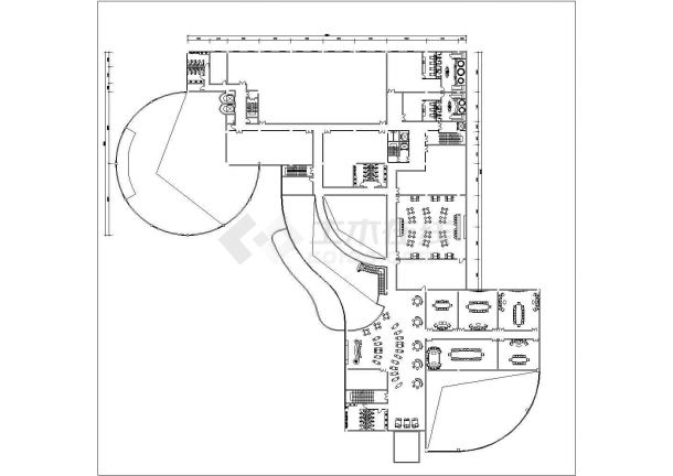 常州市某16层高档商务酒店全套平面设计CAD图纸-图二
