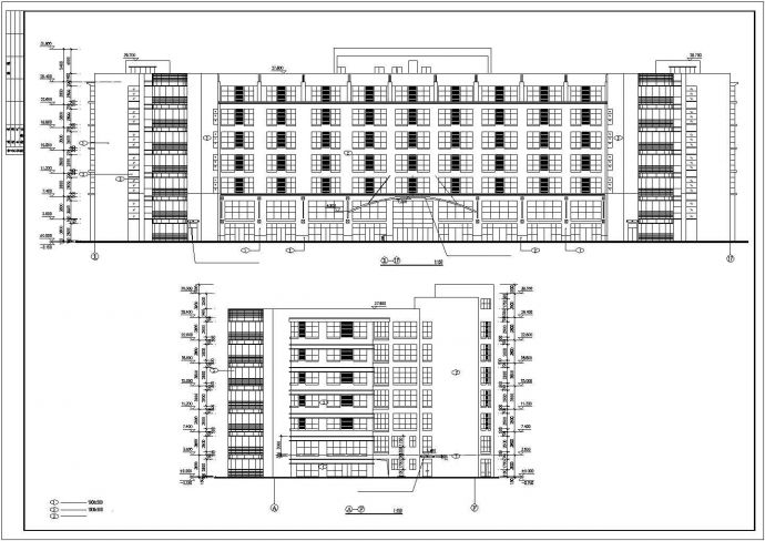 1.3万平米7层框架结构商业综合楼全套建筑设计CAD图纸_图1