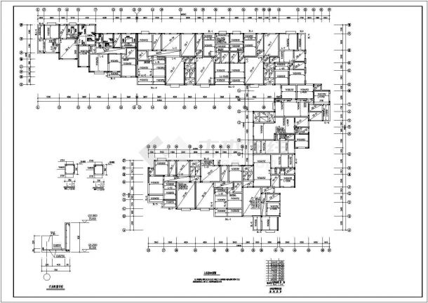多层砖混结构住宅施工设计CAD图-图二