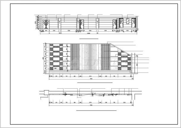 铁岭市某商业街4层框混结构商务宾馆全套施工设计CAD图纸-图一