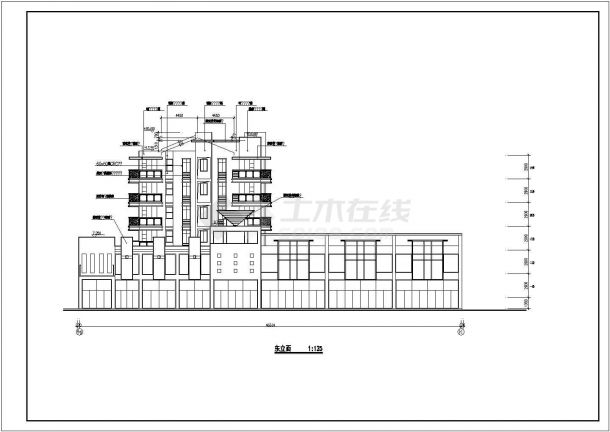 多层住宅施工图CAD图纸-图一