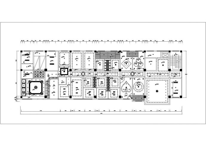 1700平米2层高档休闲洗浴中心平面装修设计CAD图纸_图1