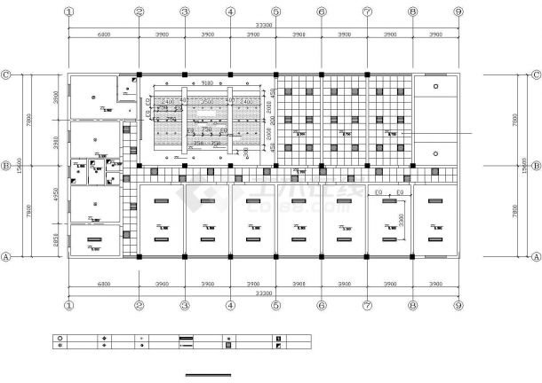 临街2200平米3层框架结构商业综合楼全套电气设计CAD图纸-图一