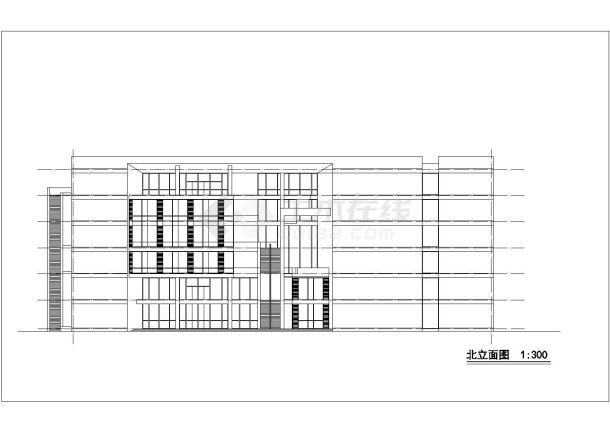 台州市某商业街1.2万平米4层框架结构商业综合楼平立剖面设计CAD图纸-图一