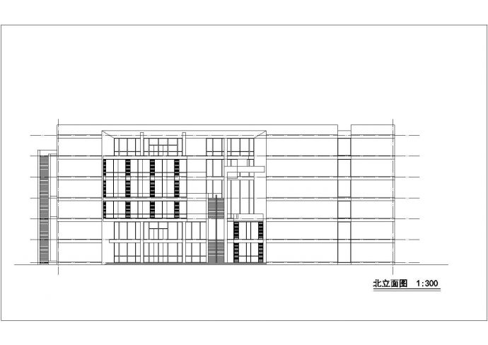 台州市某商业街1.2万平米4层框架结构商业综合楼平立剖面设计CAD图纸_图1