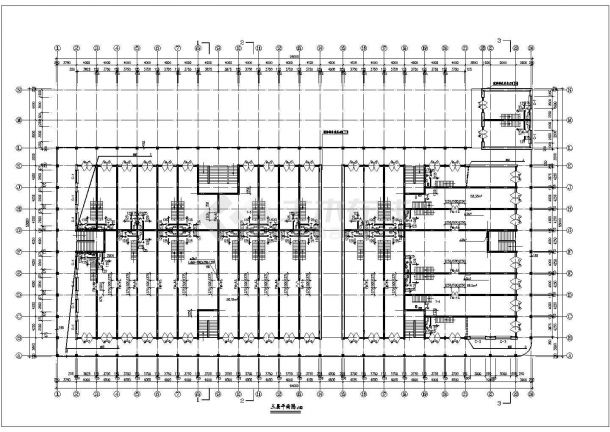 1.2万平米4层框架结构欧式风格百货商场平立剖面设计CAD图纸-图一