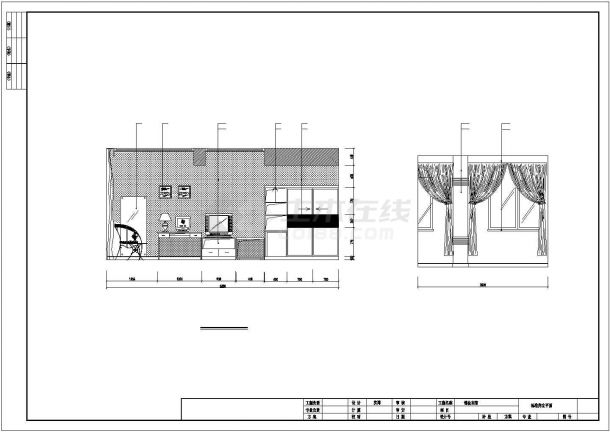 3000平米左右2层框架结构商务宾馆平立剖面设计CAD图纸-图一