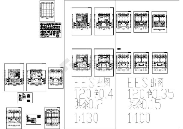 某学校图书馆电气施工cad图(含照明设计)-图二