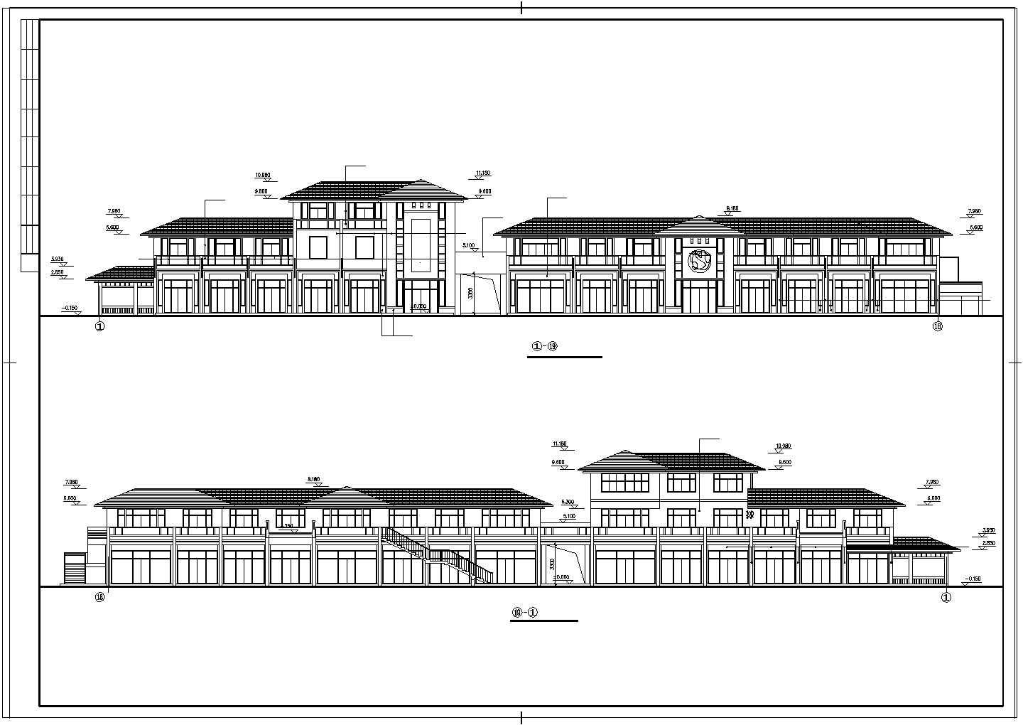 某地区商业建筑设计施工cad图纸