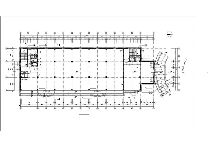 3900平米6层框架结构商务宾馆全套平立剖面设计CAD图纸_图1