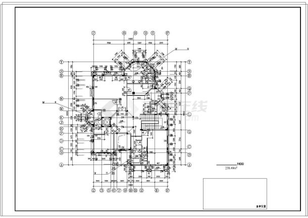 两层美式别墅建筑方案施工图（含效果图）-图二